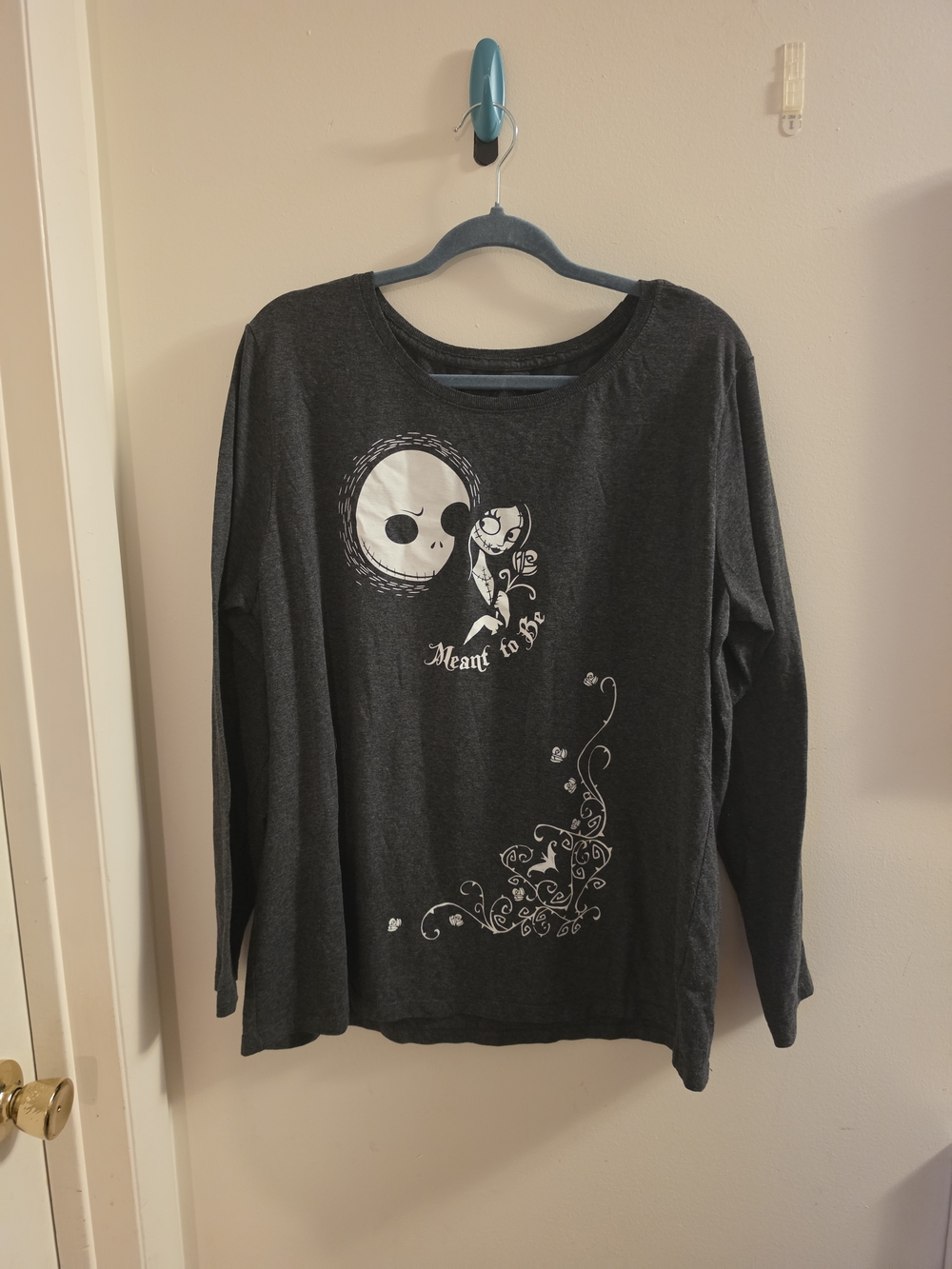 Disney Men’s Heather Charcoal Sweater - 2XL Nightmare Before Christmas